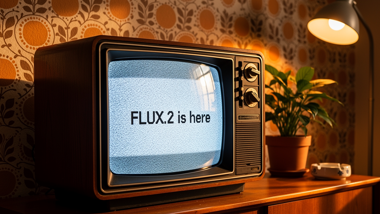 Announcement graphic: FLUX 2 is here