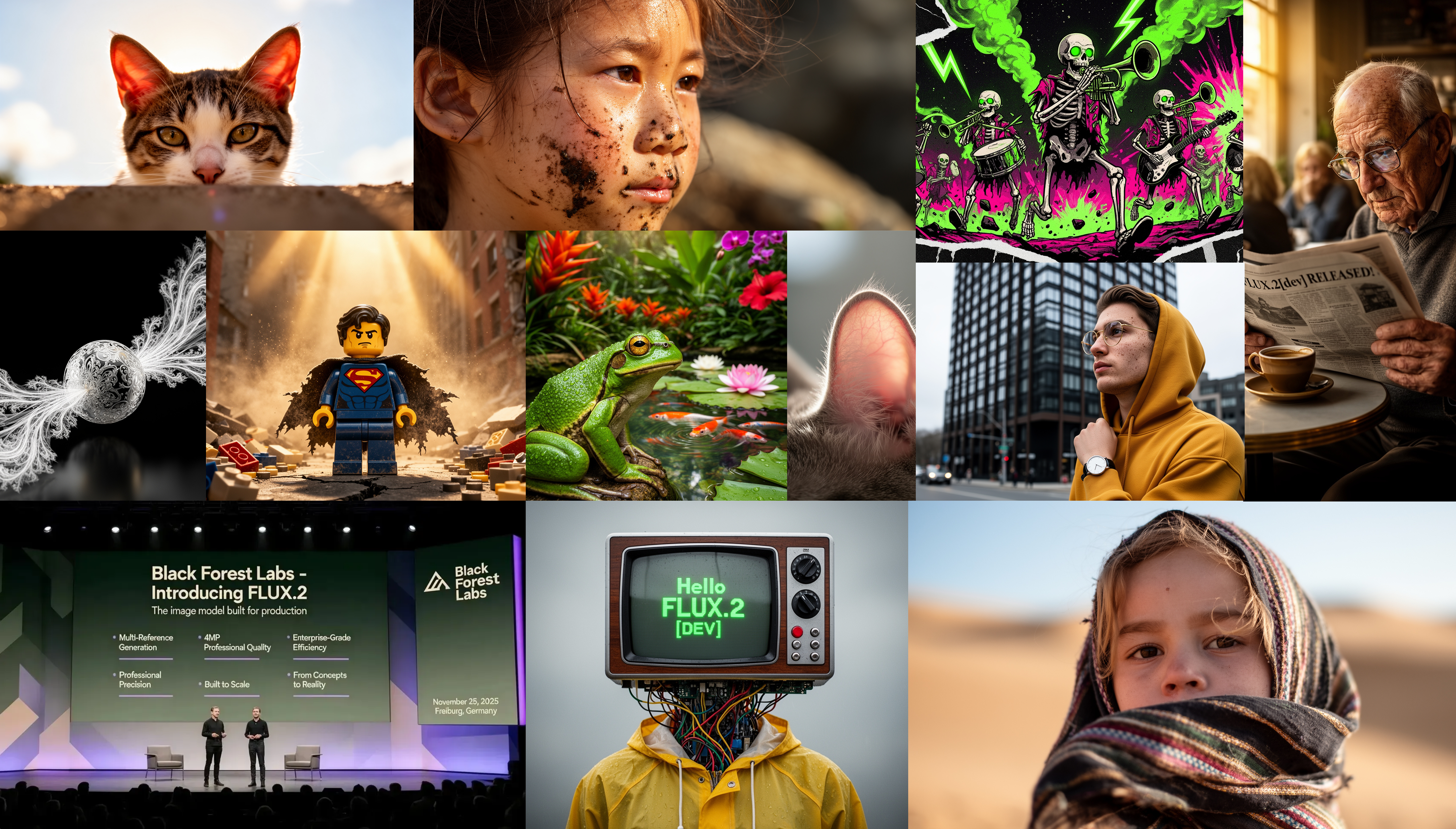 Collage of FLUX 2 Dev generated images